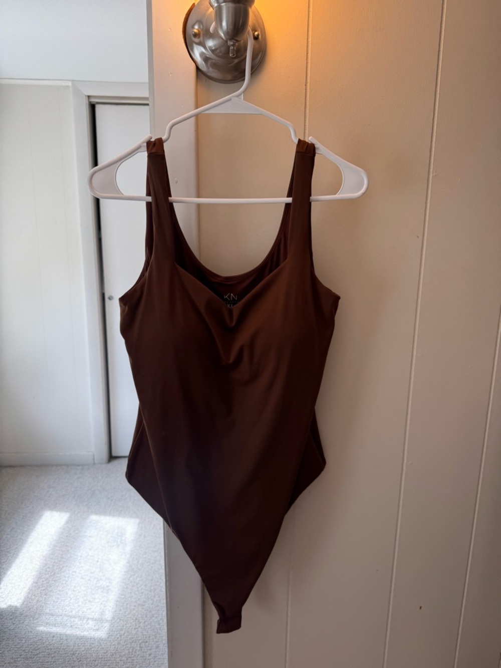 Klassy Network Brown Sleeveless Top